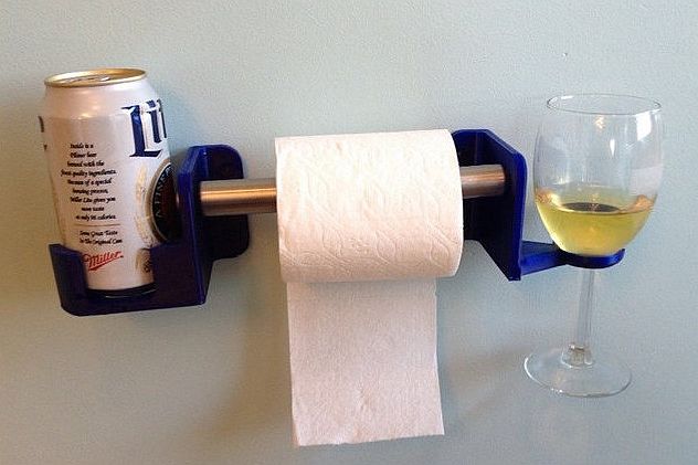 This Toilet Paper Holder Will Hold Your Toilet Beer